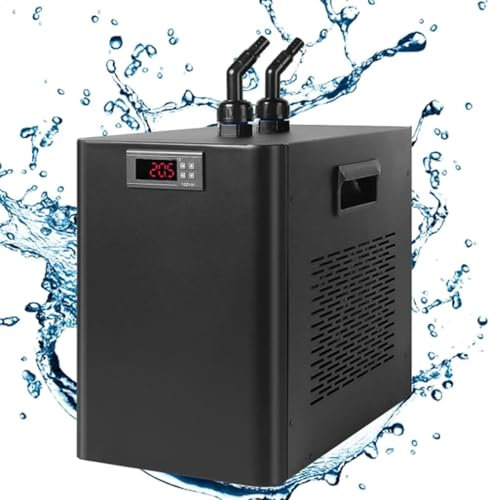 Enfriadores de Acuario Enfriador de agua de 42 galones, 1/10 HP, compresor de refrigeración silencioso para acuarios, para agua de mar, agua dulce, corales, camarones, hidroponía.
