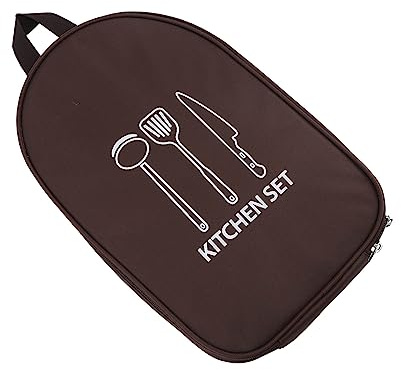 KIMISS Camping Cooking Utensils Bag, Canvas Knife Storage Bag Chef Picnic Camping Barbecue Cookware Knife Storage Kitchen Portable Portable Carry Case for Picnic Hiking RV Travel BBQ (#3)