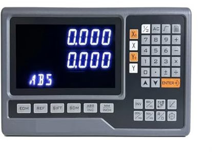 QZQJUILU Kit de Lecture numérique DRO avec encodeur linéaire de précision pour Tour à 2 Axes, Grand écran, avec 2 encodeurs optiques Haute précision 5 µm, pour fraiseuse à Fil CNC.
