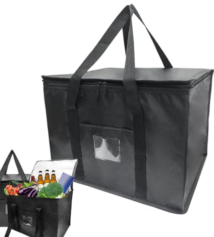Sac de courses isotherme – Sac de rangement pour congélateur, transport de marché à contrôle de la température | Boîte glacière de pique-nique pliable, récipient alimentaire de cuisine portable, bac