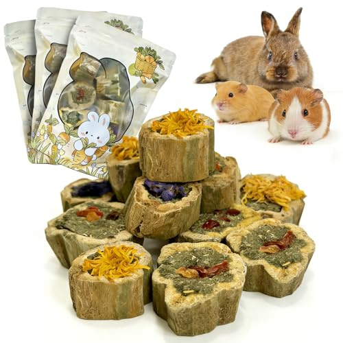 BNOSDM Hamster Chew Treats Chinchilla Natural Fruit & Vegetable Petal Mix Snacks Rabbit Papaya Toys for Teeth for Guinea Pigs Syrian Dwarf Hamsters Gerbils Mice, (10.58oz/300g),3×1PCS