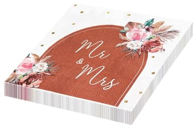 Serviettes en Papier Fleurs Oranges Serviettes de cocktail Décorations de fête,Absorbantes et pratiques - jetables pour mariage,anniversaire,apéritif,Noël,dessert10 Paquet(33x33cm)