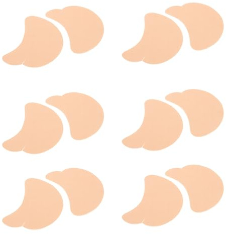Parches de Protección Solar Facial de Golf, 6 Pares, Caqui | Gel Hidratante, Forma Bifurcada, Despegado Fácil, Uso Estival, Transpirables, Hidratación, Exterior