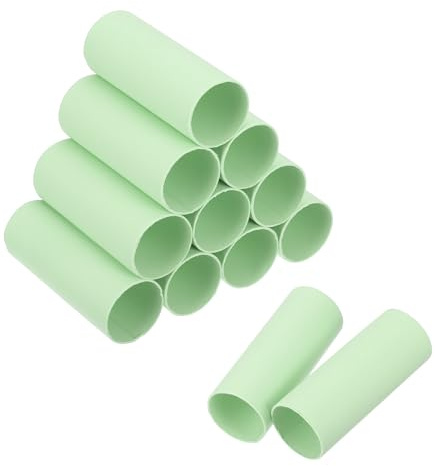 QUARKZMAN 12 Confezione Tubi Di Cartone Per Artigianato, Rotoli Di Carta Igienica Cartone Ondulato Per Pittura, Disegno, Materiali Artistici, Progetti Fai Da Te, 3.94x1.58 Pollici, Verde