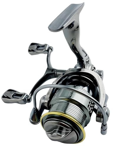 Karpfenrute Baitcating Rolle 2000 3000 Locken Angelrolle Spinnrolle Doppelgriff Grip Max Drag 8 KG Zubehör Angelrollen(3000)