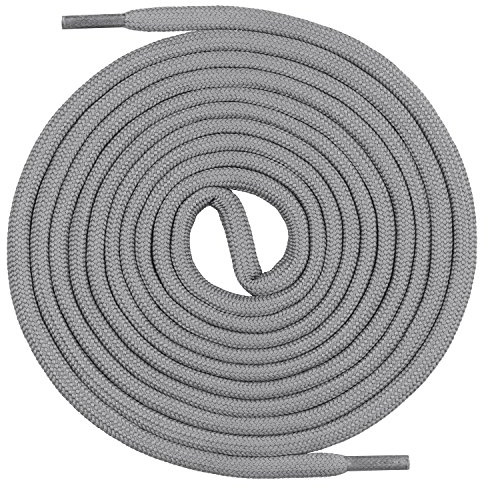 Mount Swiss runde Schnürsenkel für Wanderschuhe, Trekkingschuhe und Arbeitsschuhe - extra reißfest - ø 5 mm Farbe Grau Länge 140cm