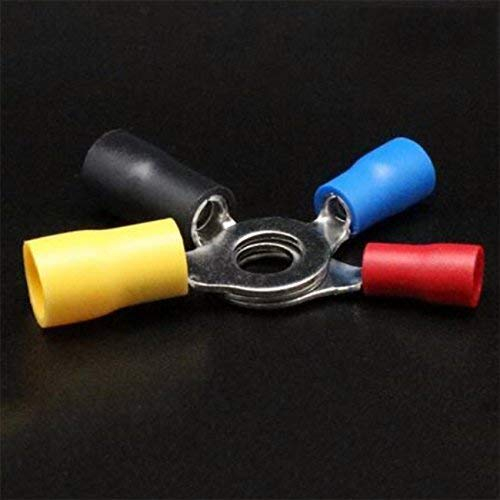 Ringkabelschuh isoliert Quetschverbinder Kabelschuhe 1,5mm²-2,5mm² blau M6 50 Stück