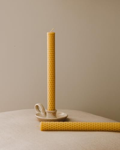 Goldrick 4 Beeswax Candles 100% Beeswax, Natural and Handmade Candle - Natural Living