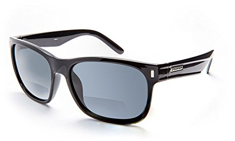 Urbanium Eyewear modèle New York - lunettes de soleil et lunettes de lecture (bifocales) avec verres polarisés en gris et monture en noir en différentes épaisseurs