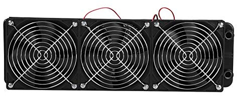 Tosuny 18 Tubos Liquid CPU Cooler Refrigerador líquido para CPU Refrigerador de Agua Radiador G1 / 4 Hilo Radiador de Calor con Ventilador para Computadora de Escritorio(360mm)
