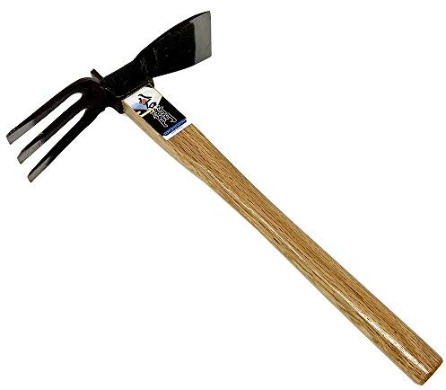 HACHIEMON Japanese Craftsmanship Garden Hand Tool Hoe and Cultivator Hand Tiller - Sturdy and Sharp