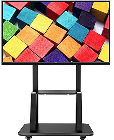 GGZONE TV Stand Stable On Wheels For 32-75 Inch Flat/Curved Panel Screens TVs, Height Adjustable Floor TV Trolley Stand Holds Up To 120Kg, Easy Assembly beautiful scenery