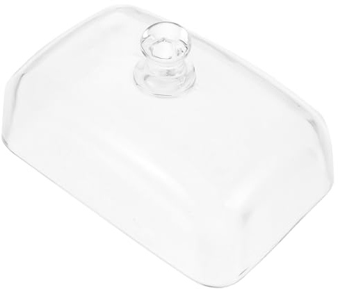 Cabilock Glass Cover Glass Cake Dome Food Tent Cover Cake Dome Cover Cake Stand Cover Food Guard Cover Cake Cloche Dome Microwave Guard Lid Bacon Cover Cheese Melting Dome Butter Tray Cover
