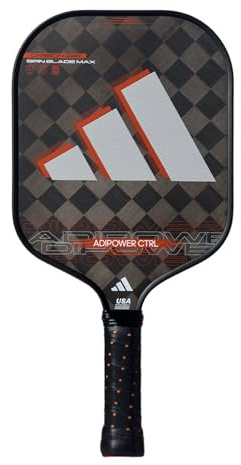 Adidas Adipower - Paleta de Pickleball de Carbono aluminizado de 24 Quilates, Superficie de Carbono 3 K, construcción clásica Multicapa, núcleo de Panal de Polipropileno HD, con Hoja giratoria +