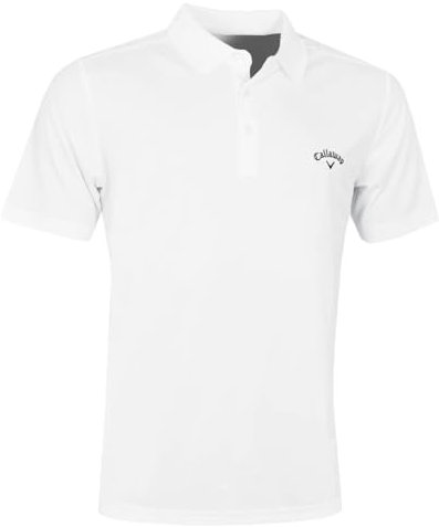 Callaway Apparel Mens UK Tournament Polo Shirt, Bright White, XL EU