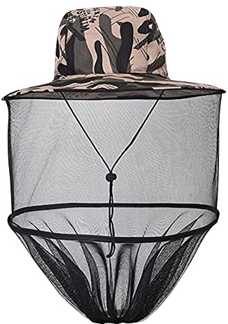 This Inexpensive hat with an Oversized mesh Will p Beekeeping Hat, Camouflage Beekeeper Anti Mosquito Bee Bug Insect Fly Mask Cap, Face Protection, Outdoor