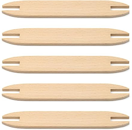 ZBIianxer 5 unidades de barcos de madera natural para tejer suéteres, bufandas, alfombras, tapices, manualidades
