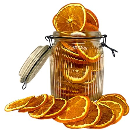100 g - Decorazione per cocktail, pasticceria o interni, arancione disidratato/essiccato, commestibile, con chiusura meccanica, arancia disidratata, arancia secca, decorazione per la casa.