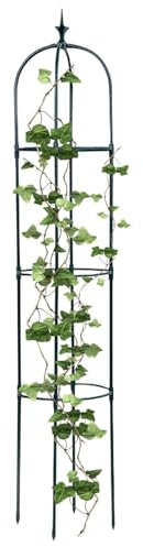 Enrejado de plantas – Marco de soporte para plantas de jardinería | Obelisco de metal para plantas trepadoras | Marcos de soporte de jardinería resistentes | Soporte de flores en maceta | Soporte de