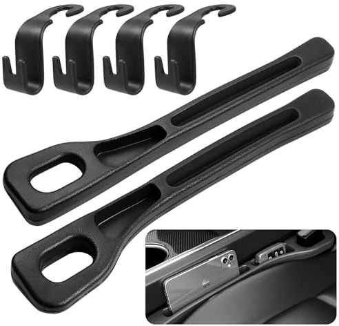 Sinofort 2 Stück Autositz Lückenfüller, Auto Zubehör mit 4 Auto Haken | Aufbewahrungsbox für Autositze, Car Seat Gap Filler Organizer,Wird in Den Meisten Autos Verwendet（40 * 7 * 3cm）
