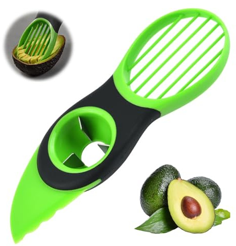 3 In 1 Avocado Messer,Edelstahl Avocado Schneider,SchäLen,Kern Entfernen,Schneiden Apfelschneider,Ananasschneider,Universell Avocadoschneider,Geeignet FüR Haushalt,KüChe,Avocado,GemüSewerkzeuge