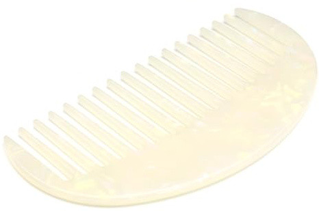 QinGoo Kam för kvinnor, daglig toalettkam med stora tänder, perfekt för upptrassling, styling och hårvård, 1 enhet, vit, 11,8 cm