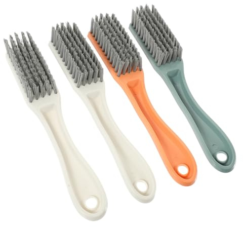 FOYTOKI 4pcs Laundry Cleaning Brush Tumble Dryer Brush for Shoes Clothes Bags Long Handle for Easy Use Random Color