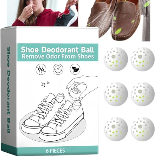 6PCS Shoe Deodorizer Balls,Shoe Spray&Freshener for Smelly Feet,Odor Remover for Shoes&Football Boots,Long-Lasting Deodorant for Foot Odour,Home&Shoe Cupboard Freshener,Release Fresh Fragrance