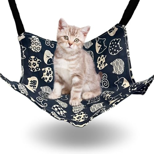 JYNXOR Amaca Per Gatti, Amaca Gabbia Per Gatti, Amaca Con Cinghie Regolabili, Amaca Per Piccoli Animali,Amaca Gatto Termosifone, Amaca Traspirante Per Gatti Per Piccoli Animali Domestici, 55 * 45 Cm