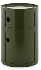 Kartell Componibili Big, Mobile Contenitore 2 Elementi, Diametro 42 cm, Verde