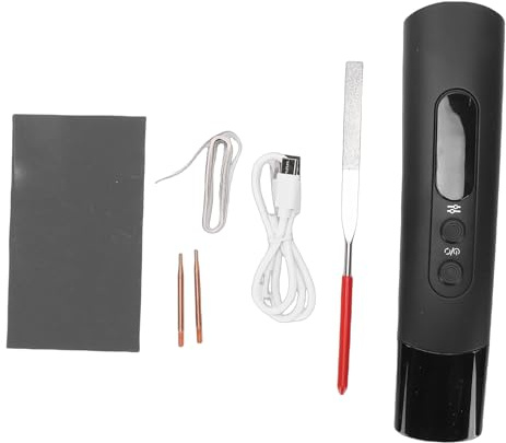Spacnana Soldador por Puntos de Mano, Pantalla LCD de 1,4 Pulgadas, Modo Manual Automático, Herramienta de Soldadura por Puntos de Batería con Botón de Pulgar Mejorado, para Reparación