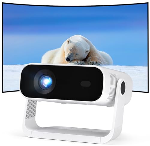 Smart-Projektor mit integrierten Apps, Trapezkorrektur, WLAN und Bluetooth Heimkino-Projektor AE211B-01