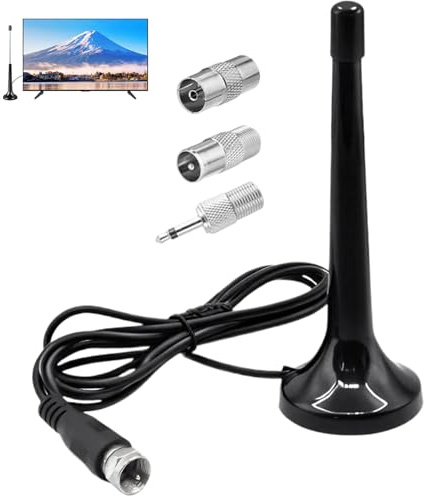 Ebksqs Antenna radio FM FM FM, antenna universale per interni, con base magnetica e cavo da 3 m