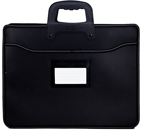 WSLCN Maletín de mano portadocumentos, apto para documentos A4, clasificador, útil para guardar el ordenador portátil, color negro, color Noir Avec porte-cartes