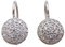 Zirkonia-Ohrringe Sterling-Silber 925-er leicht glitzernd rund Klappbügel Brisur Jugendstil elegant klassisch glänzend Geschenk Handarbeit Italien