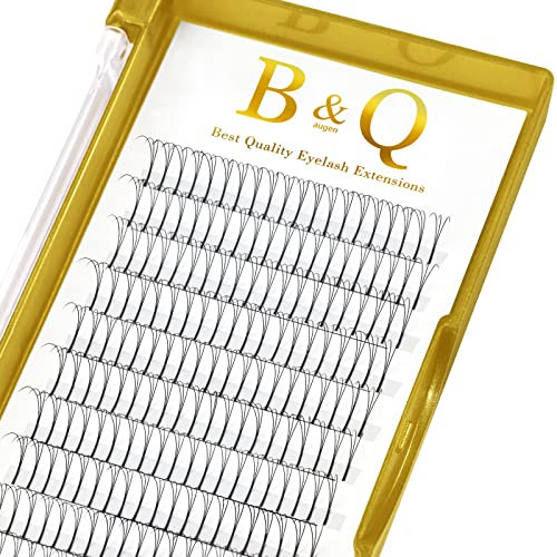 Fertige Wimpernfächer 3D-D-0.07-10 Lang Fuß Fertige Fächer Wimpernverlängerung 0.07 Stärke D Curl 8-15 Einzelne Längen 3D Wimpern Volumentechnik Mattschwarz(3D-D-0.07,10mm)