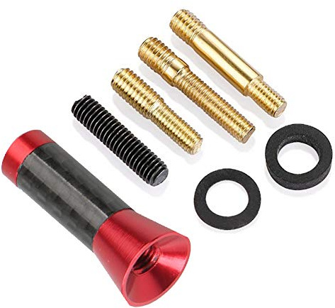 Universal Auto Antenne, Asudaro Kohlefaser Autodach Tyling-Antenne Autoradio-Antenne 3,5 cm Kurze Autoantenne Sportantenne Autodachdekoration Kfz Antenne Dachantenne für SUV-LKW,Rot