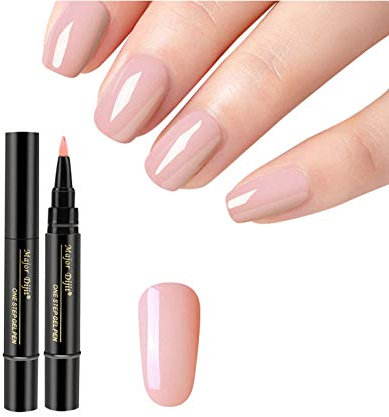 Qiuday Nail Art Nagellack Stift, One Step Nail Art Gel Stift 3 In 1 Tränken UV LED Gel Malerei Design 3D Nail Art Dekoration Malerei Werkzeug Nagellackstift Pen Farben UV farbgel