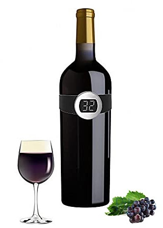 CoverKingz Termómetro de vino para vino tinto/blanco - medidor de temperatura de vino, termómetro para botellas - termómetro digital - termómetro de temperatura