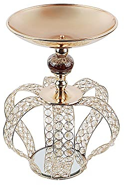 Perles de cristal métallique Plateau Chandelier Bougeoir Fleur Stand Thé Bougeoir Porte-lumière Elégante Mariage Dîner Basse Table Basse Maison Décoration de la maison ( Color : Tray Candlestick )