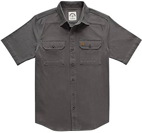 Dubinik®Camicia da Lavoro Camicia Uomo Manica Corta Casual Western Cotone Tasche Estiva Camicia Uomo Maniche Corte