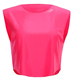 WINSHAPE Damen Functional Light Cropped Top Aet115 T-Shirt, Neon-pink, S EU