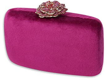 CORIOS Pochette Clutch Donna Velluto Borsetta da Sera Pochette Piccolo con Catena Borsa a Spalla Borsa Sposa Borse Messenger Elegante Borsa a Tracolla per Cocktail Festa Ballo Cerimonia Viola