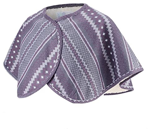 HEITIGN Bed Jackets Ladies Elderly Warm Shawls And Wraps for Women 35×28×6 Double Sided Plush Warm Shoulder Cape Old People Shoulder Protective Shawl for Winter, Gris