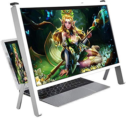 Laptop-Bildschirmlupe, Bildschirmlupe für Computer, 3D-HD-Handy-Bildschirmlupe, Verstellbarer Telefonprojektor, Klappständer für Computer/Handy/Tablet