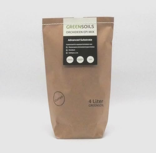 Greensoils Orchideen Erde Spezial-Substrat Torffrei Kokosfrei mit Biokohle 2 Liter Epiphyte Orchideen
