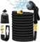 LINGKY Tuyau Arrosage Extensible 7.5m, Tuyau d'arrosage Extensible avec 8 Modes d'arrosage, Connecteur en Laiton Massif avec Adaptateur 3/4 et 1/2 pour Jardin et Lavage de Voiture