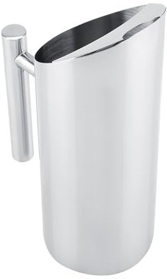 Brocca per L'acqua in Acciaio Inossidabile Protezione per il Ghiaccio Brocca per Bevande Fredde Strumento per Servire L'hotel in Casa (1,5 litri)