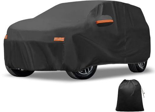 X AUTOHAUX Car Cover for Volvo XC40 - Outdoor Waterproof Sun Rain Snow Hail Protection with Left Side Zipper - 210D-PU Material