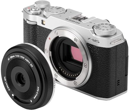 VILTROX 28mm f4.5 Pancake Objektiv Fuji x, AF 28mm f4.5 X Mount Objektiv für Fuji, Pancake Objektiv Fuji x Mount für Fuji X-T5 X-H2 X-T50 X-M5 X-T30 II X-Pro3 X-S20 X-E4